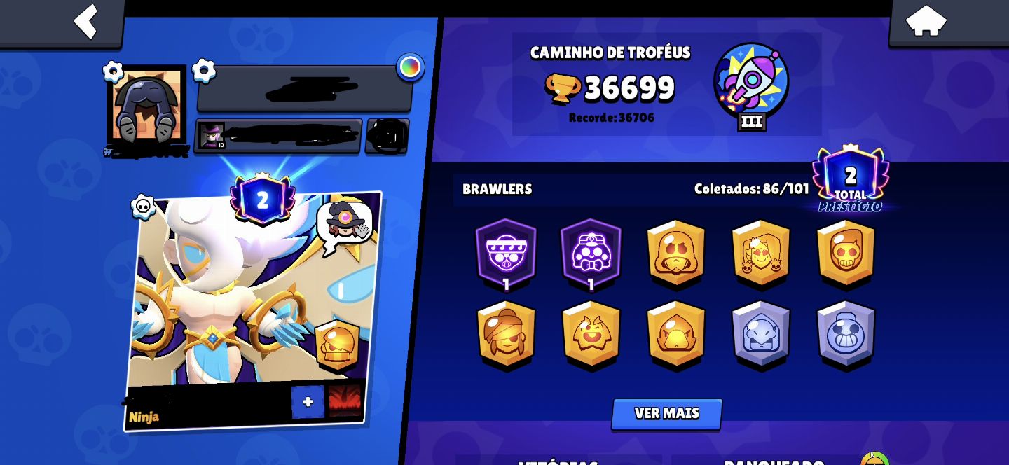 Duas contas Brawl Stars antigas e paradas