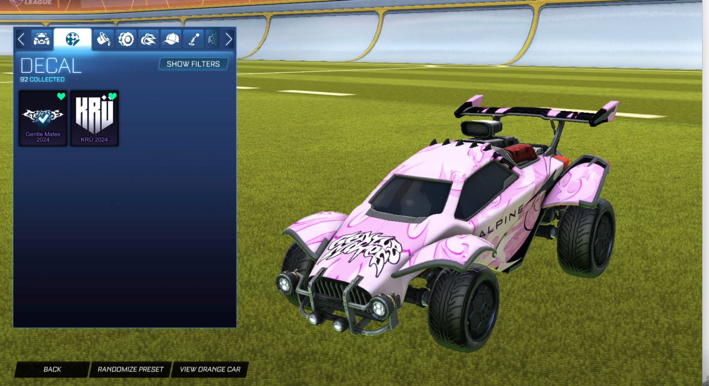 CONTA ROCKET LEAGUE PEAK GC1 (1492) PAINTED FENNEC+RLCS DECALS+GC S22 TAG+600Cr