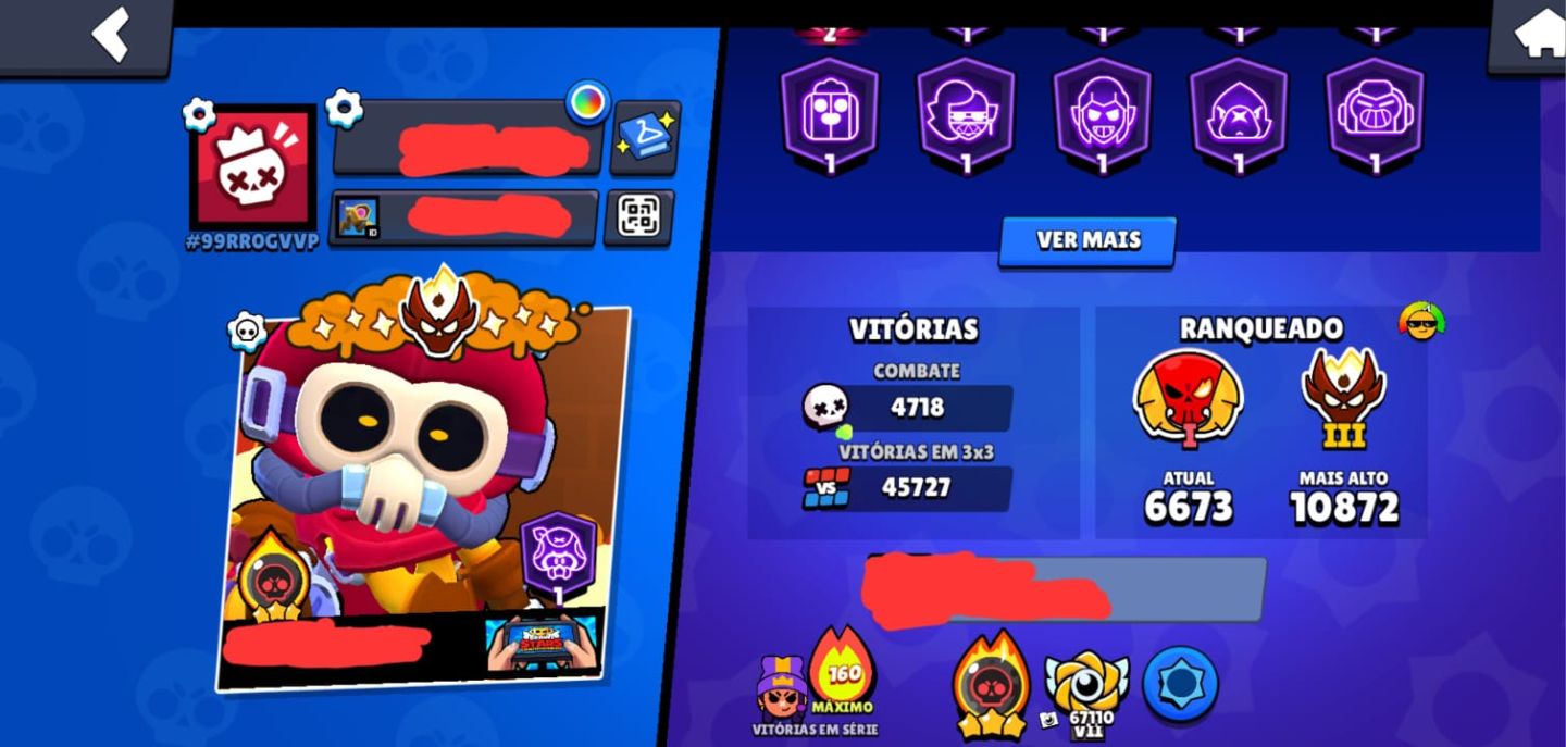 Conta de Brawl stars mestre 3 rara