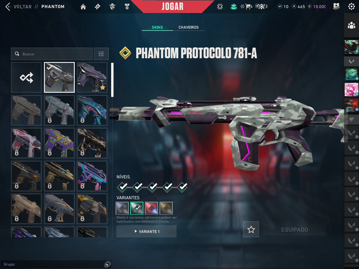 Conta dima 2 + vandal phantom e faca
