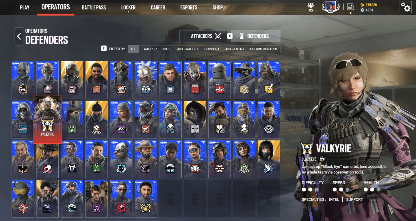 Conta R6 Level 690 / Ubisoft Level 104 + Créditos e Skins