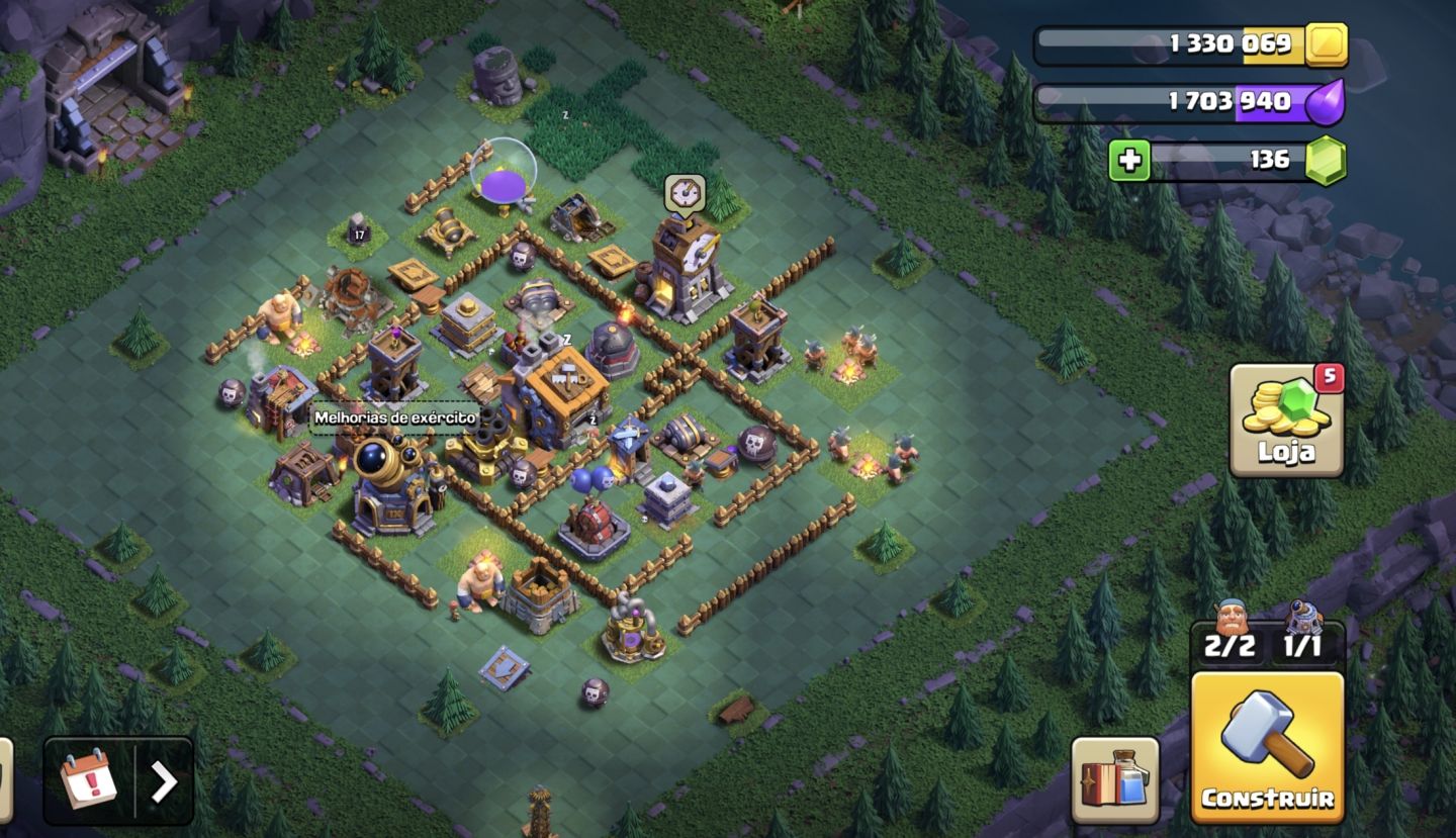 Conta de clash of clã cv14 semi-full + conta de BRAWL STARS é hay day de brinde