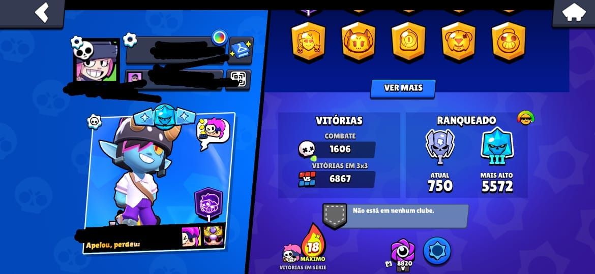 CONTA RARA - BRAWL STARS de 2018 com Colette Trixie/Star Shelly.