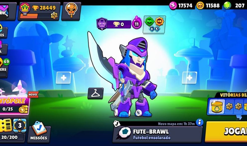 CONTA BRAWL STARS 28K/77 BRAWLERS/114 SKINS/3 PASSES/CONTA ANTIGA