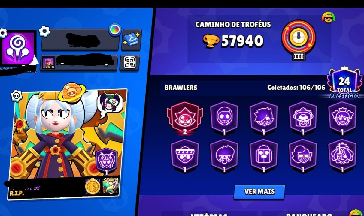 CONTA PESSOAL DO BRAWL STARS, FULL BRAWLER, 2019 E MUITAS SKINS!!