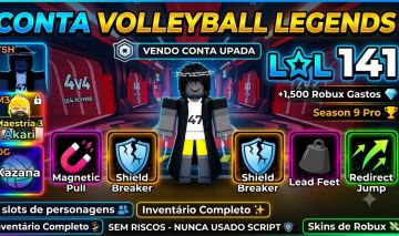 Conta Volleyball Legends Lvl 141 | TSH + Akari M3 | +1.5K Robux | S9 Pro