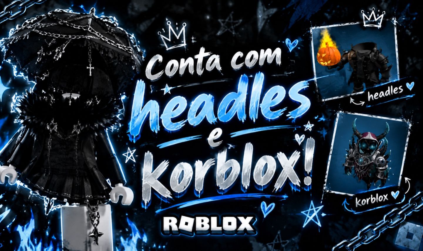 Conta de Roblox com Headles e Korblox. PROMOÇÃO