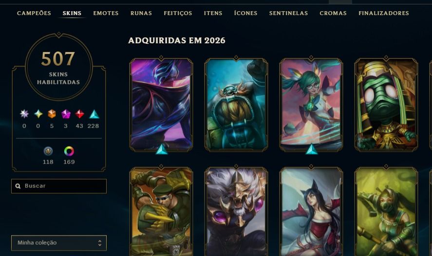 Conta de lol RARA nvl945 com 507 skins FULL ACESSO (SKIN RIVEN 2012)