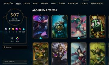 Conta de lol RARA nvl945 com 507 skins FULL ACESSO (SKIN RIVEN 2012)