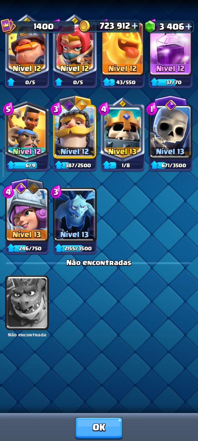 Conta de clash Royale muito top