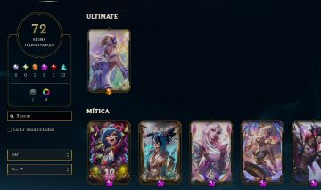 CONTA LOL COM 72 SKINS MUITA BORDA E MITICA BRONZE NV 101