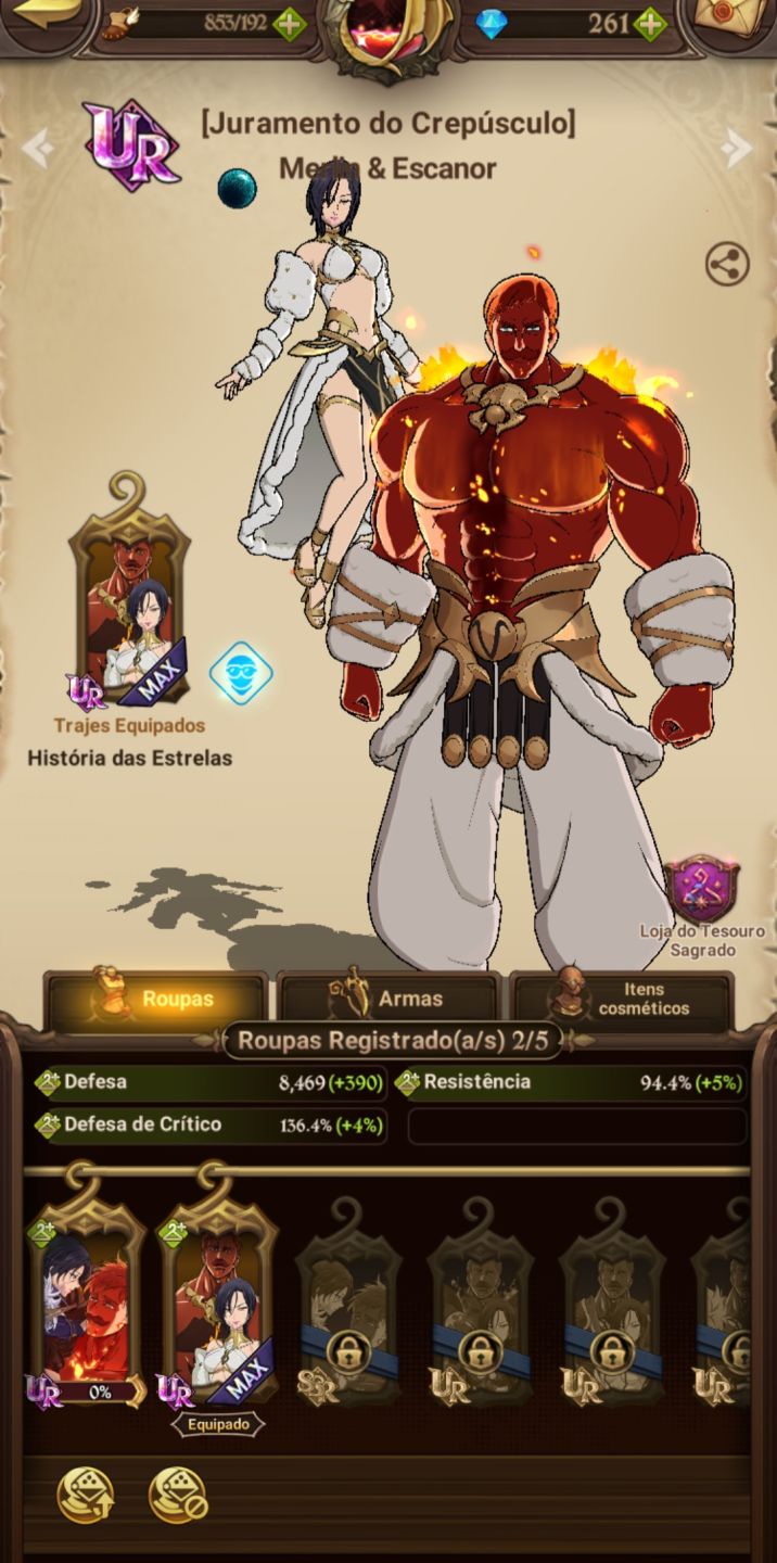 Conta 7ds grand cross 260 dimas e melhores personagens meta