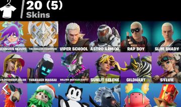 CONTA FORTNITE RARA COM EMINEM 20 SKINS