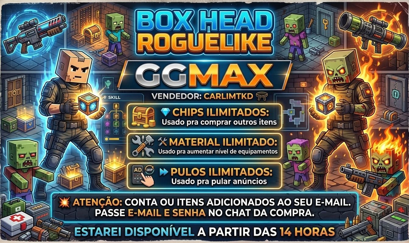 CONTAS BOX HEAD ROGUELIKE - RECURSOS ILIMITADOS | APENAS ANDROID
