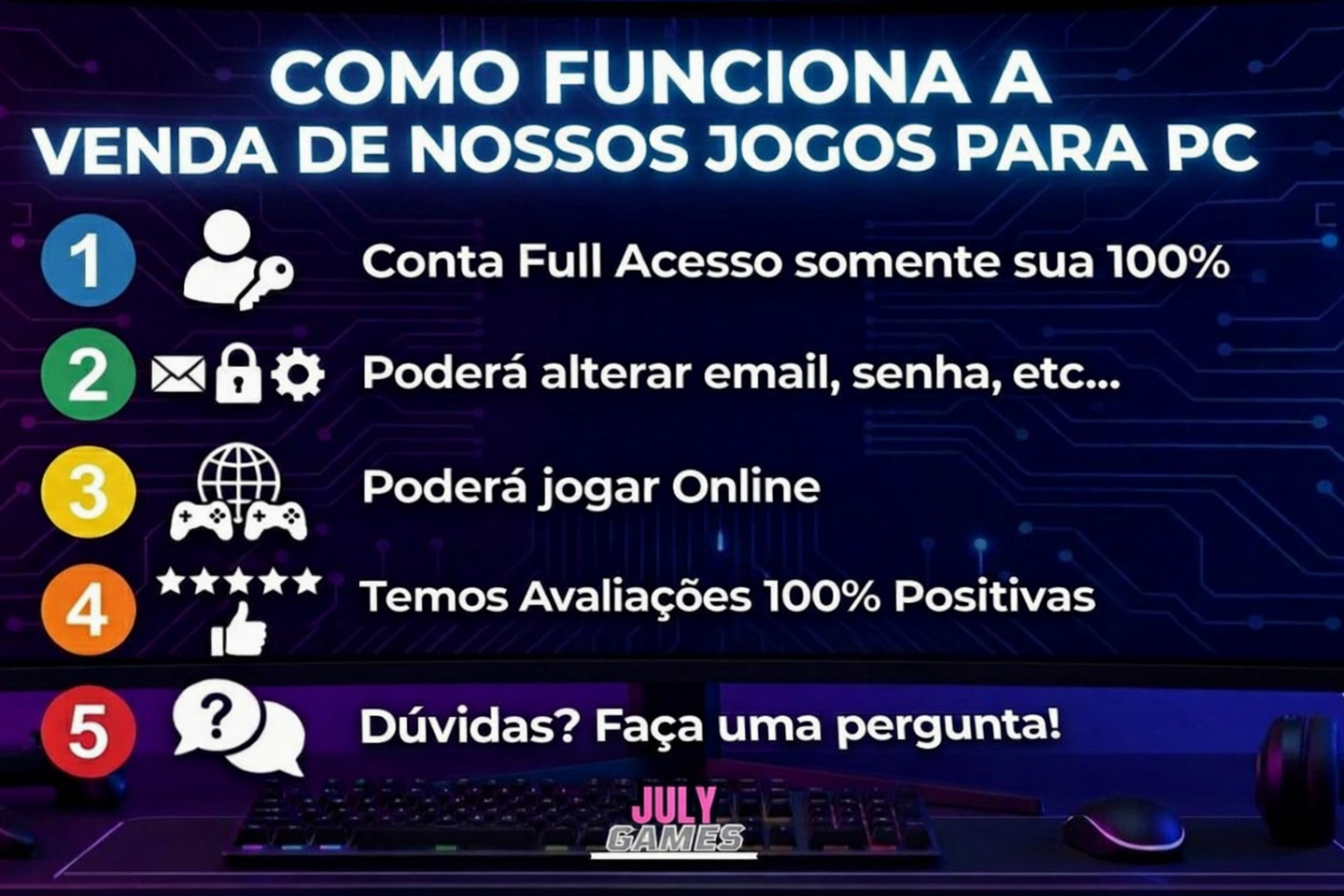 [PROMOÇÃO] Jogos Steam - Jogue Online - CONTAS FULL ACESSO (Somente Sua)