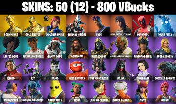 Conta Fortnite com Gold Midas | Gold Brutus | Explorer Emilie e 50 Skins