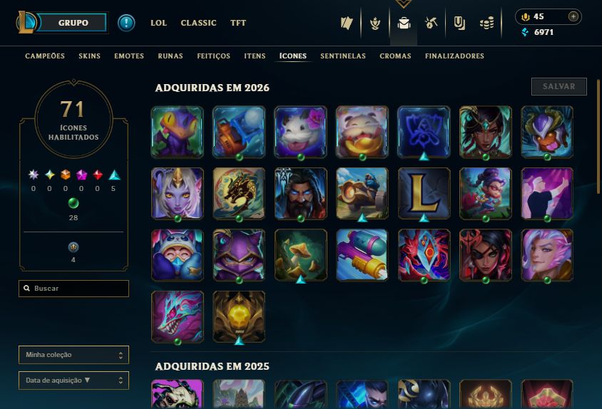 CONTA LOL Diamante 3 - 60 Skins - Lvl 79