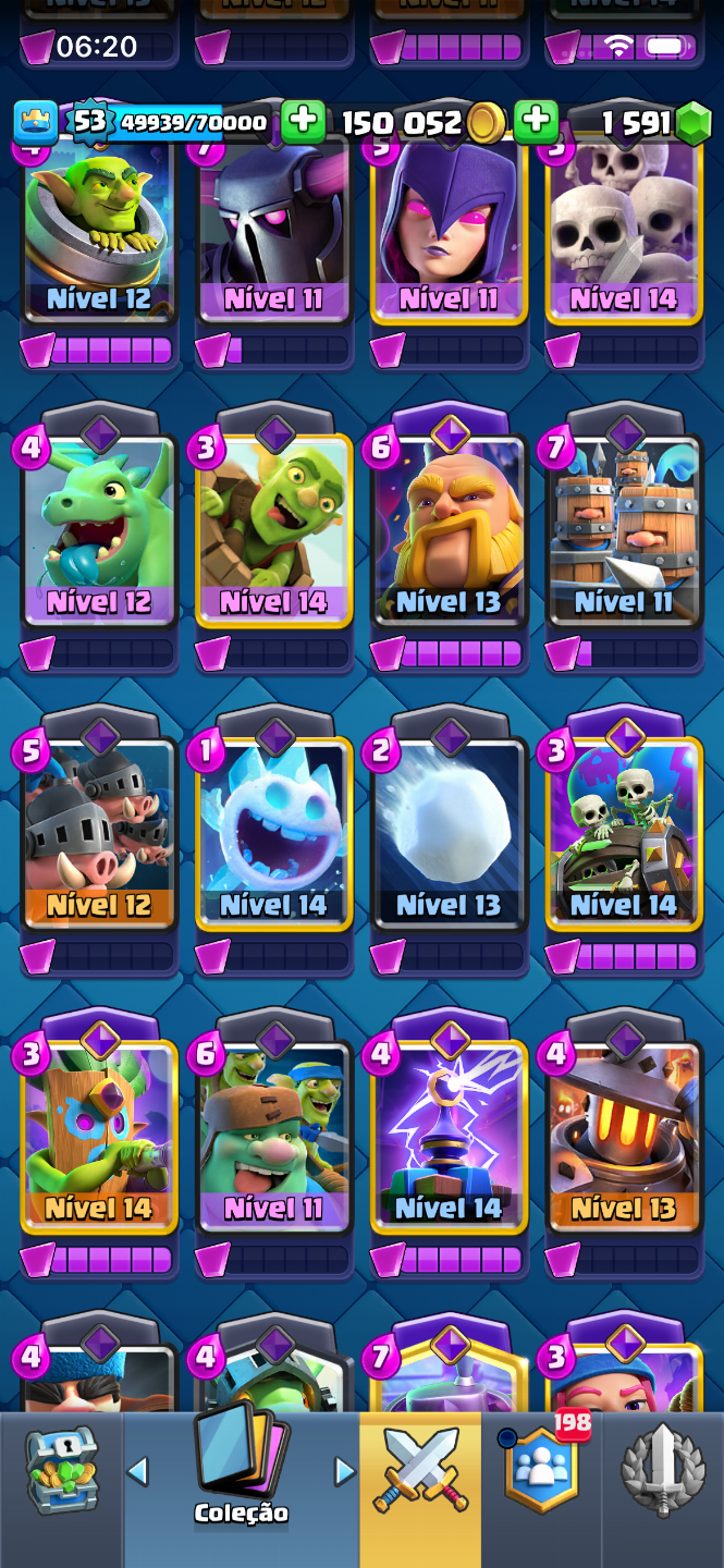 CONTA DE CLASH ROYALE UPADA E ANTIGA