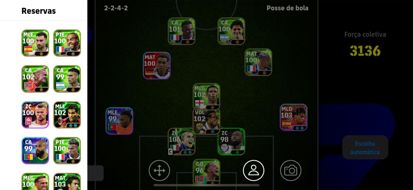 Conta de efootball iniciante