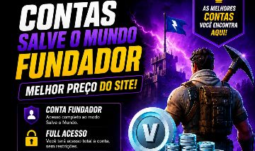 CONTAS SALVE O MUNDO FUNDADOR COM SKINS! |MELHOR PREÇO DO SITE|