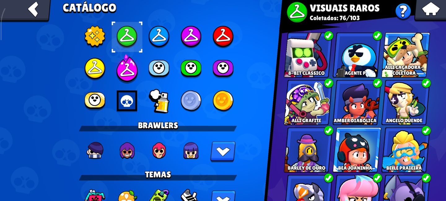 Conta Brawl Stars | 72k de Troféus | 104 brawlers | 35 Hypercargas | 214 skins