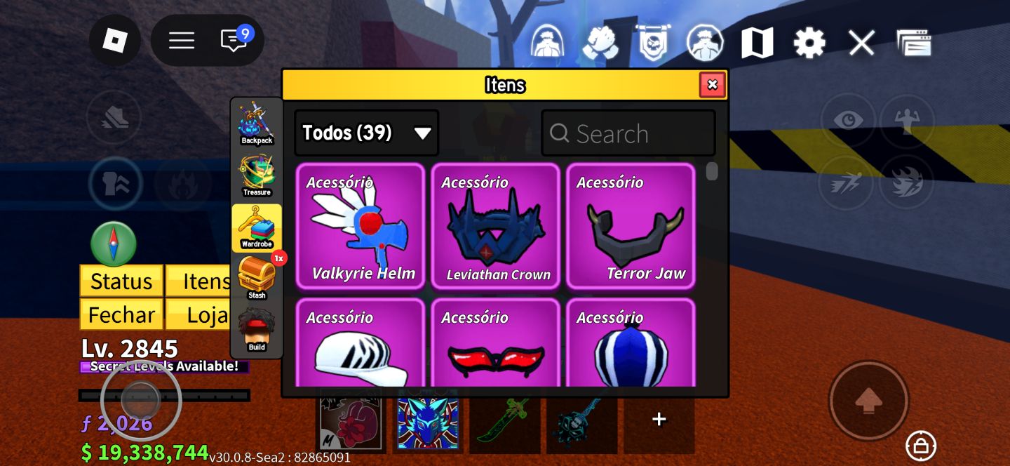 Blox Fruits LV MAX 2845 | Dragon, Kitsune e Tiger PERMANENTES + Dark Blade