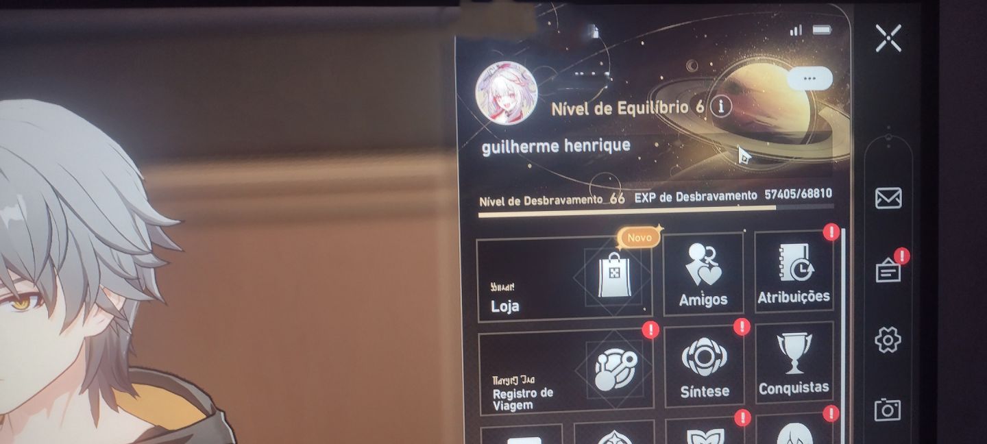 CONTA HONKAI STAR RAIL NIVEL 66 KAFKA E1 HYSILENS CYREN EVERNIGHT e outro varios