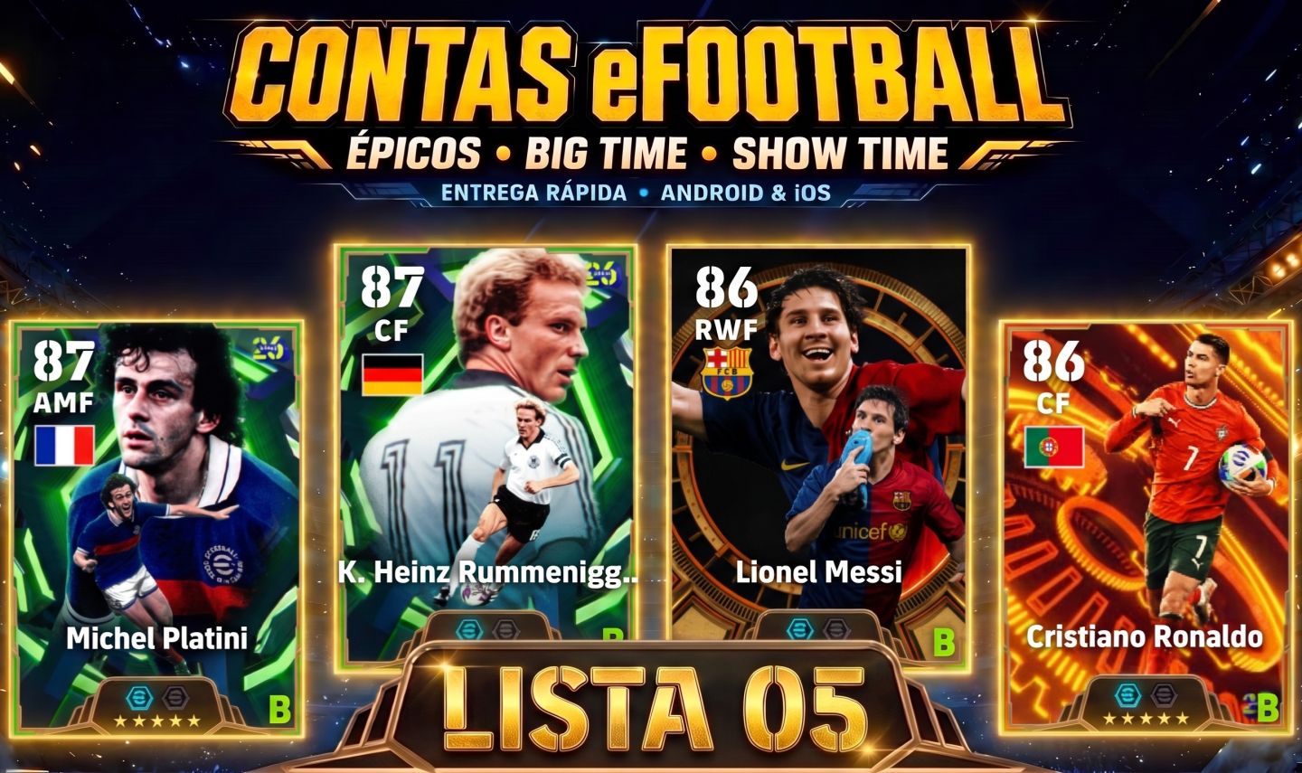 Contas Efootball Iniciais com Épicos/big Times Garantidos! Vol. 05