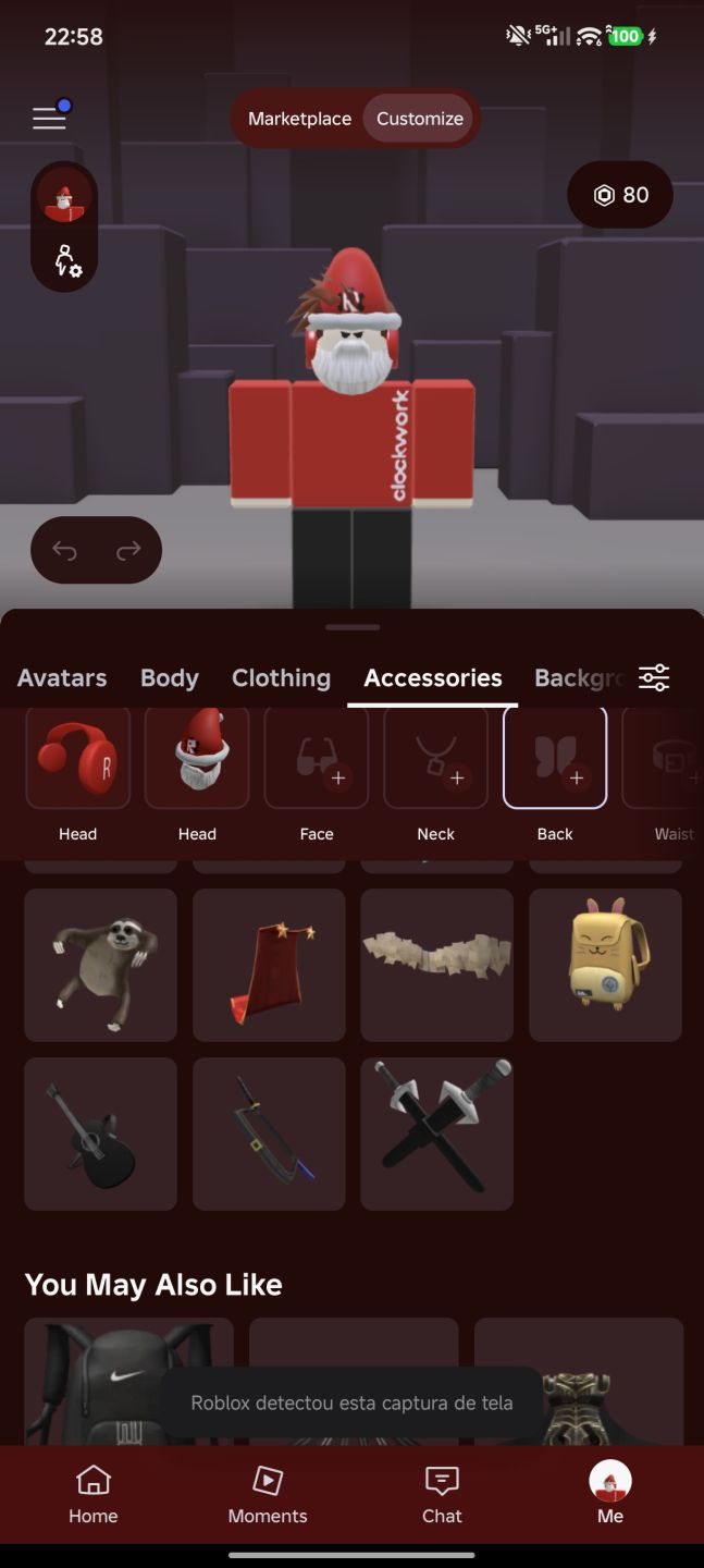 Conta de Roblox com redclockwork