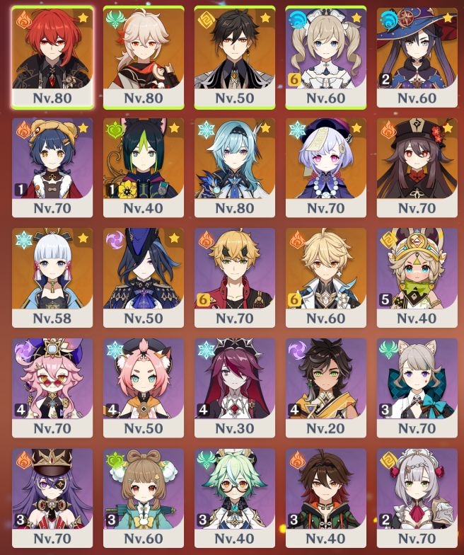 AR55 | Ayaka | Hu Tao | Kazuha | Zhongli | Eula | Clorinde | Xilonen | Garantido