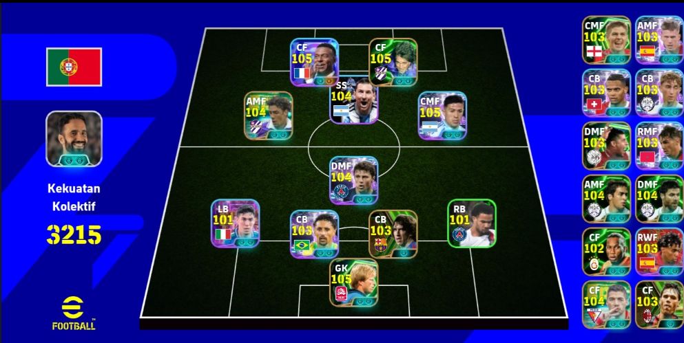 CONTA eFOOTBALL | STRENGTH 3215+ | MESSI - MBAPPE - ENZO FERNANDES+++