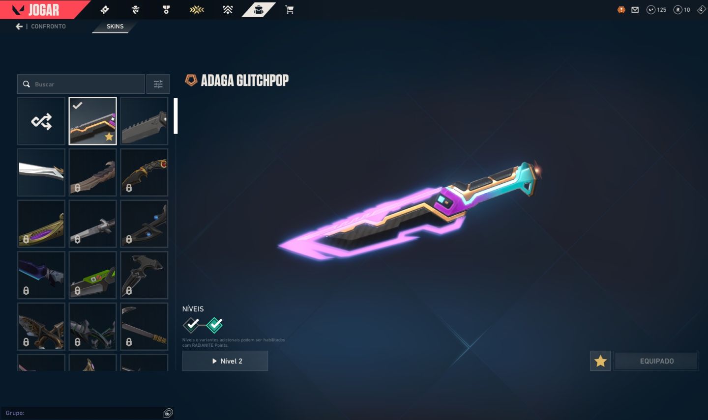 CONTA VALORANT FULL | VANDAL SUBLIME + ADAGA GLITCHPOP + ESPADA SOBERANIA + SKIN