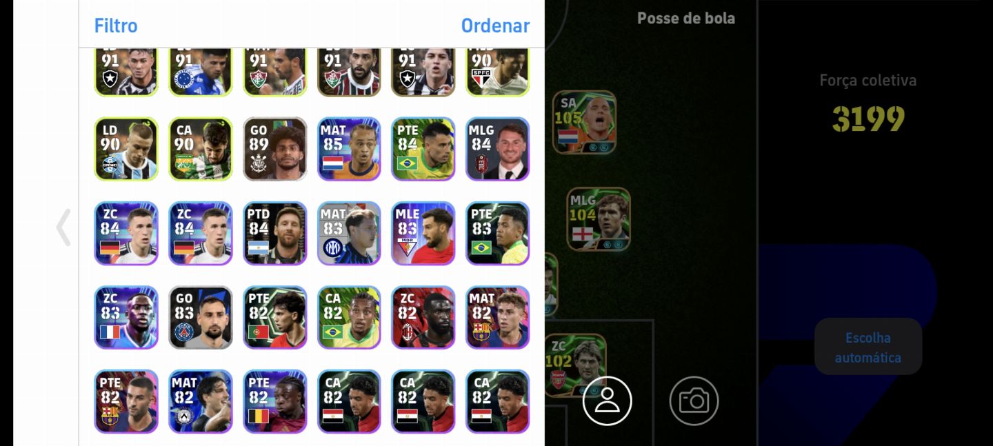 Conta de efootball com COM CR7 NUER 107 2 BLITZZ