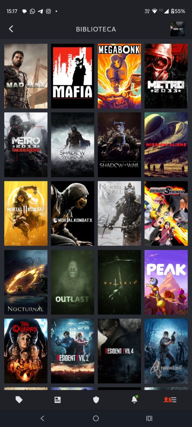 Conta steam offline com 112 jogos