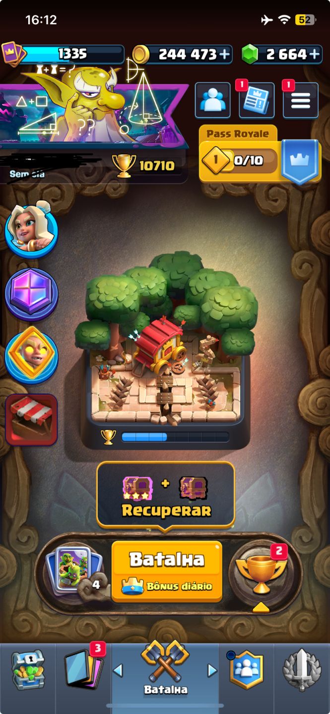 Conta clash royale 10 anos, 10k troféus