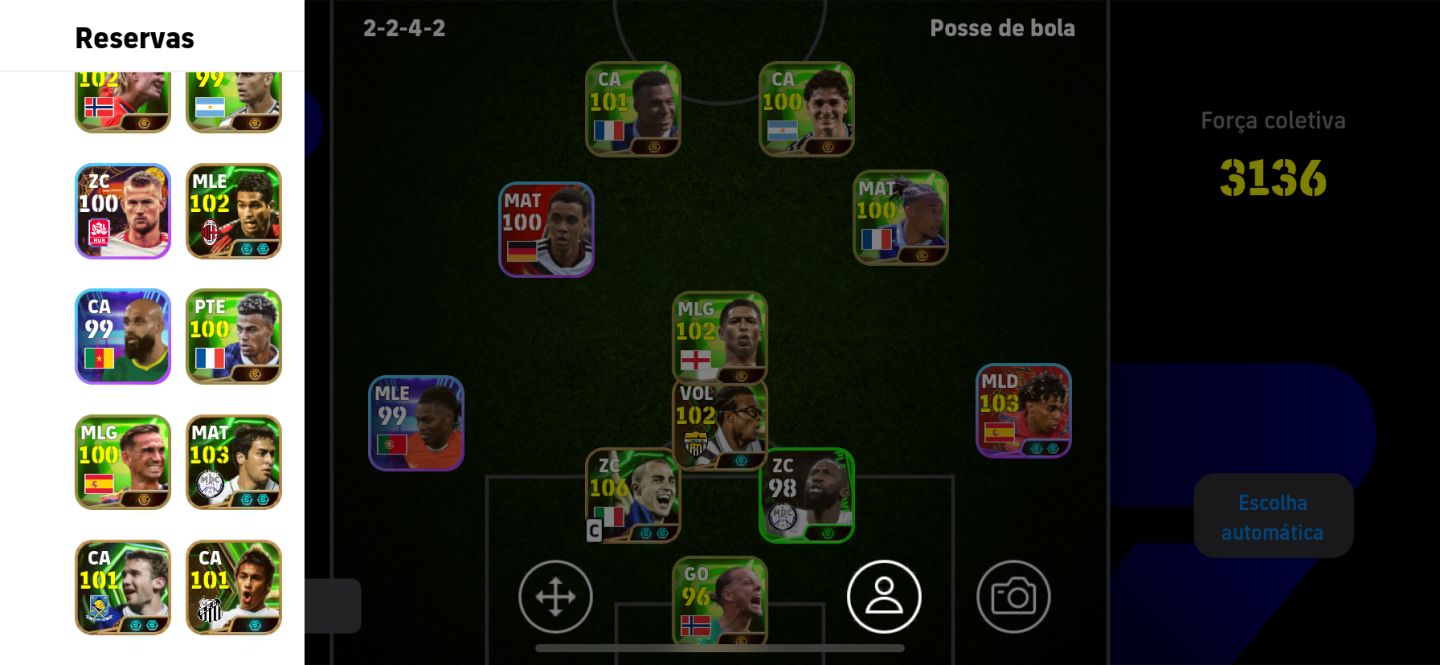 Conta de efootball iniciante