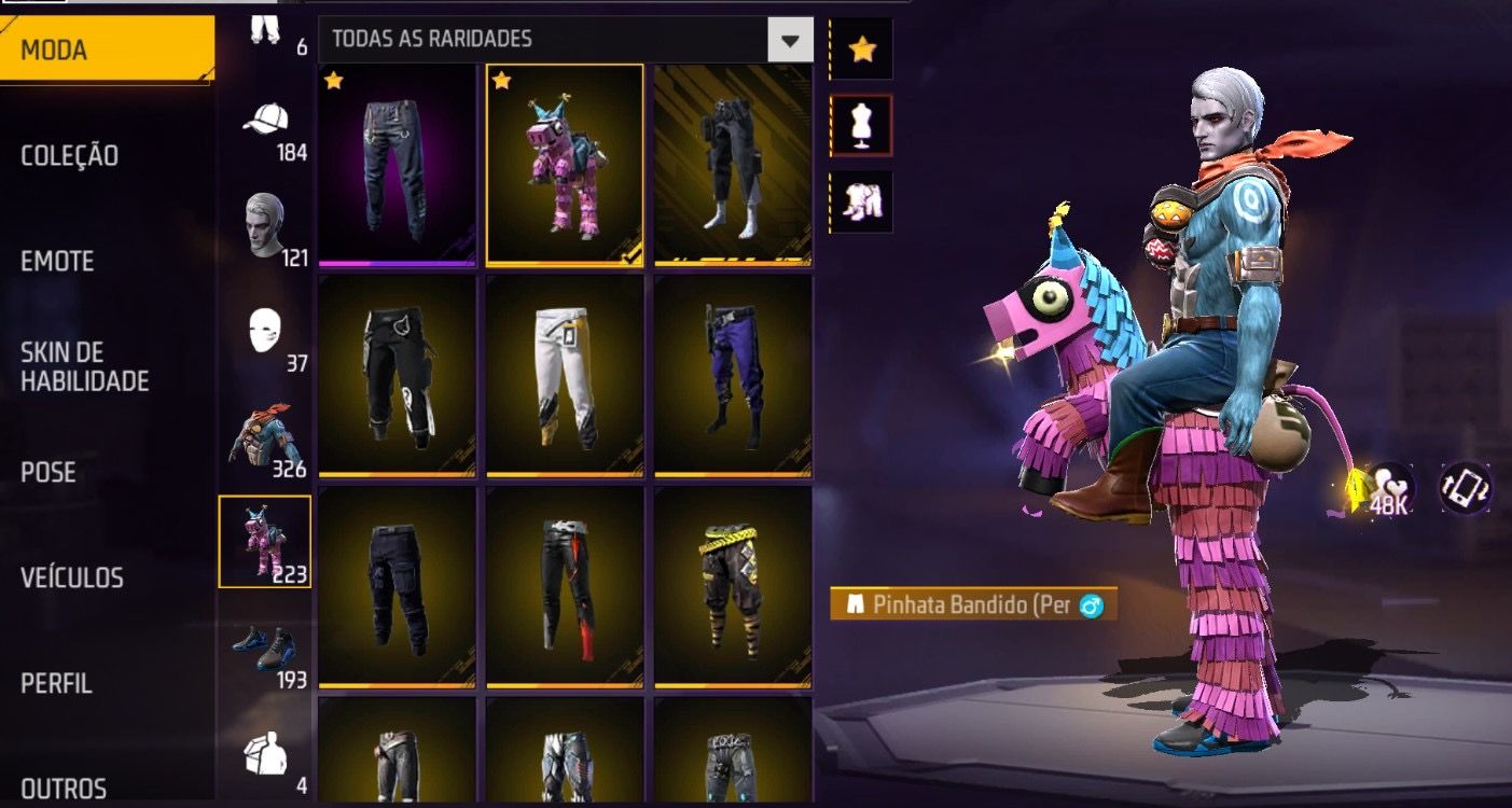 CONTA FF+ 326 PEITAS + JAQUTA ASUS + COELHÃO + MARIONETE + XM8 ATRIBUTADA