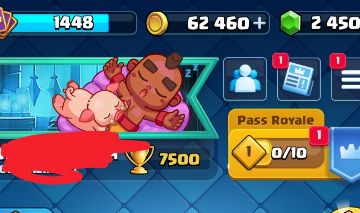 CONTA DE CLASH ROYALE COM 120 CARTAS LIBERADAS E 7500 TROFÉU