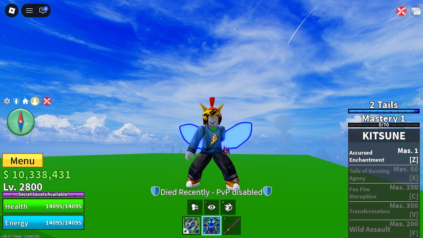 CONTA DE BLOX FRUITS COM KITSUNE e LVL 2800