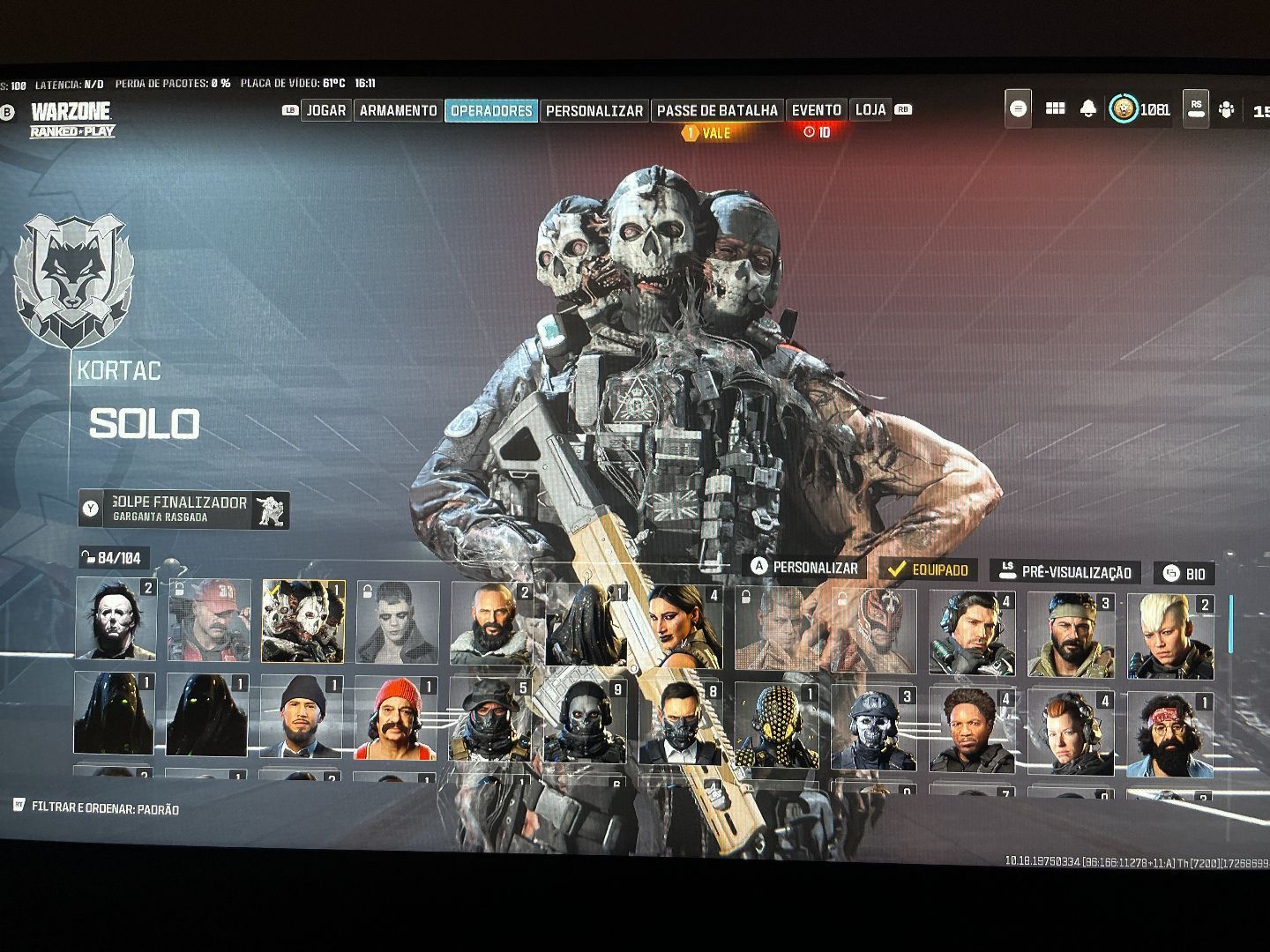 MELHOR CONTA DO SITE COD MW3/MW2 WARZONE INCRIVEL SKINS TOPS