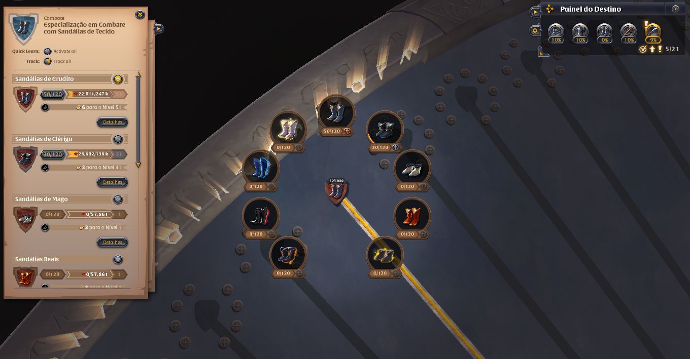 CONTA ALBION ONLINE SPEC EM ARCO E COLETA DE PELEGO T4, MINERIO T4 E FIBRA T4
