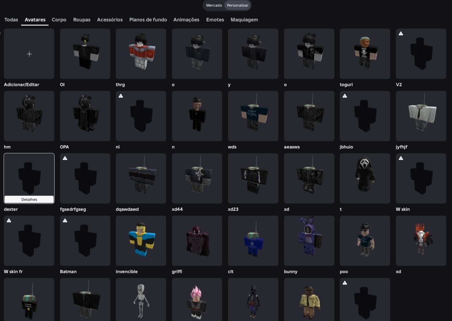 CONTA ROBLOX COMPLETA | +100 SKINS | VÁRIAS GAMEPASSES | 153 ROBUX EM CONTA.