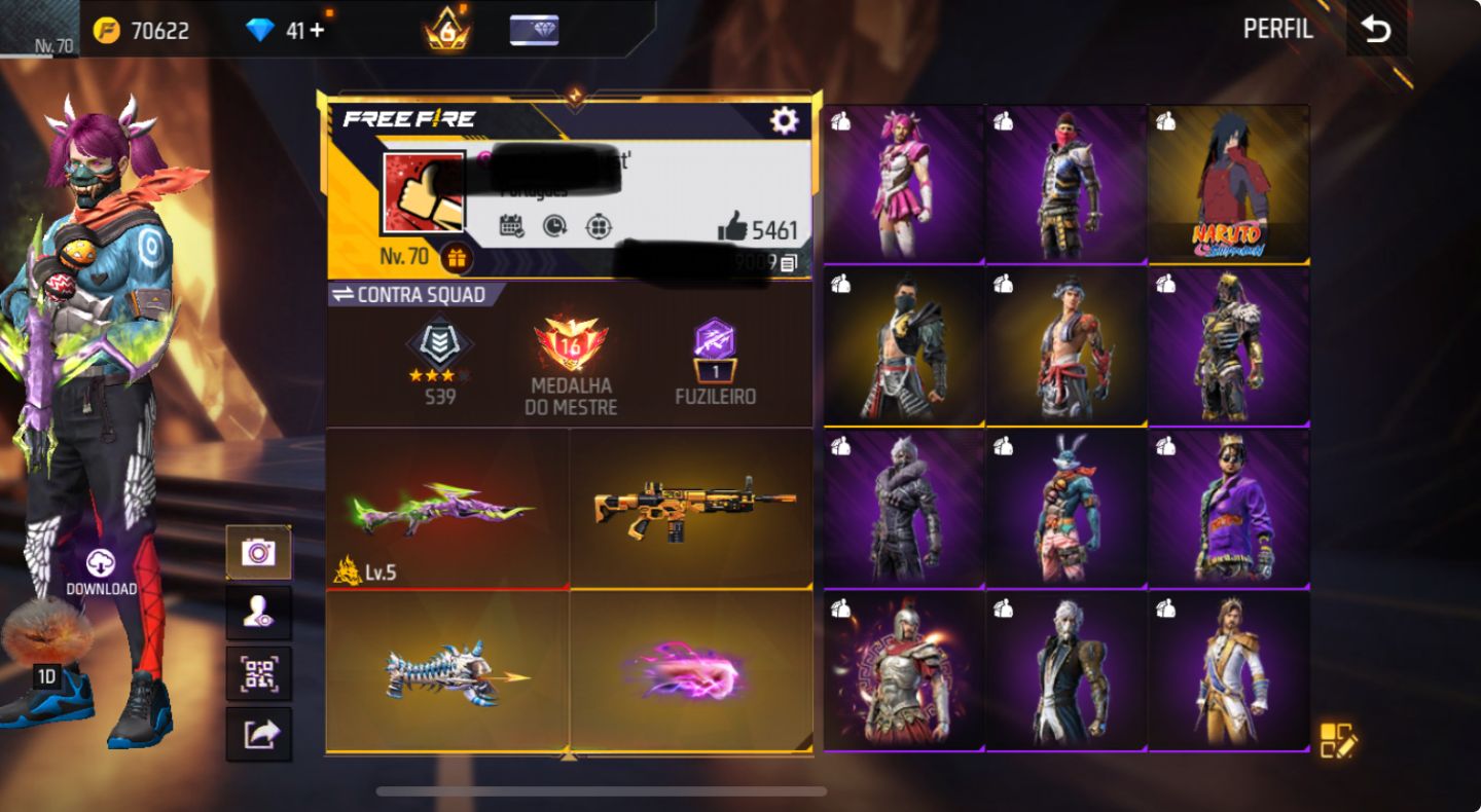 CONTA DE FREE FIRE | MUITO GEMADA E RARA | PASSES ANTIGOS | FULL ATT 559 PEITA
