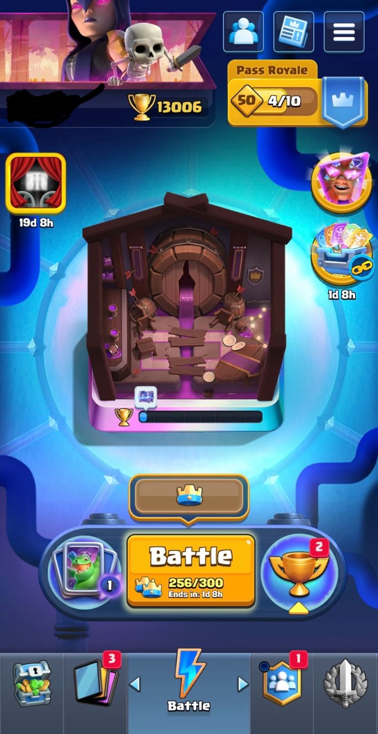 Conta clash royale 13k troféus, 7 cartas lvl 16, 13 evoluções, 6 heróis