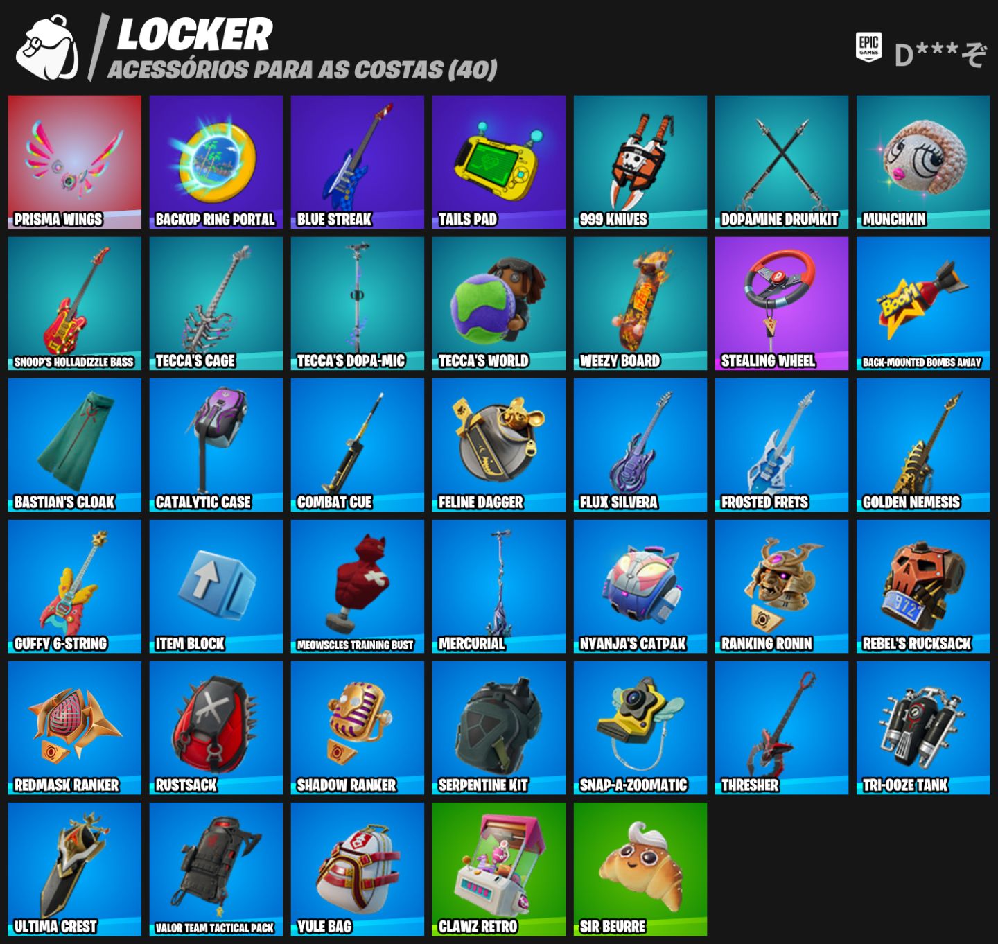 Conta de Fortnite com Ice Spice Lil Wayne Lil Tecca e Varinha estelar