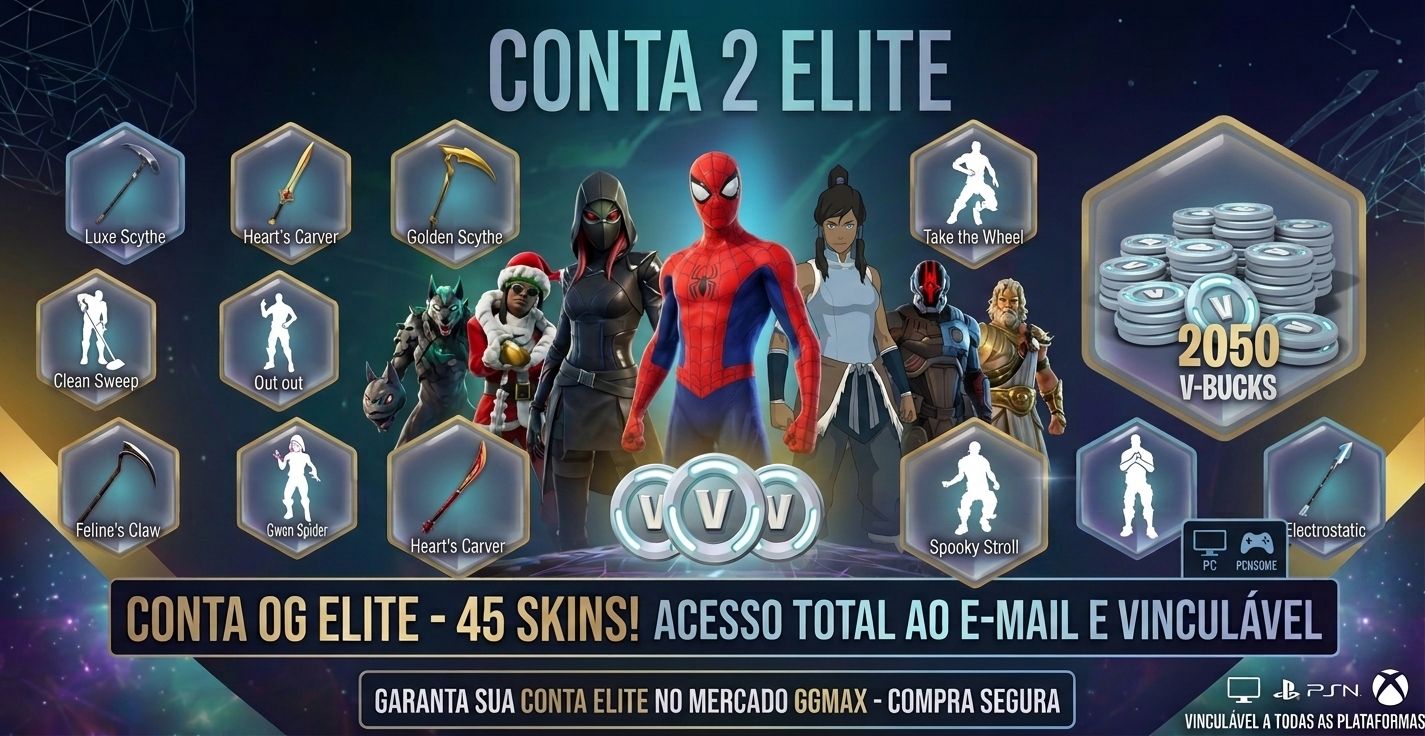 Fortnite Og 145 Skins | Darth Vader + Optimus Prime + Geralt | Acesso Total