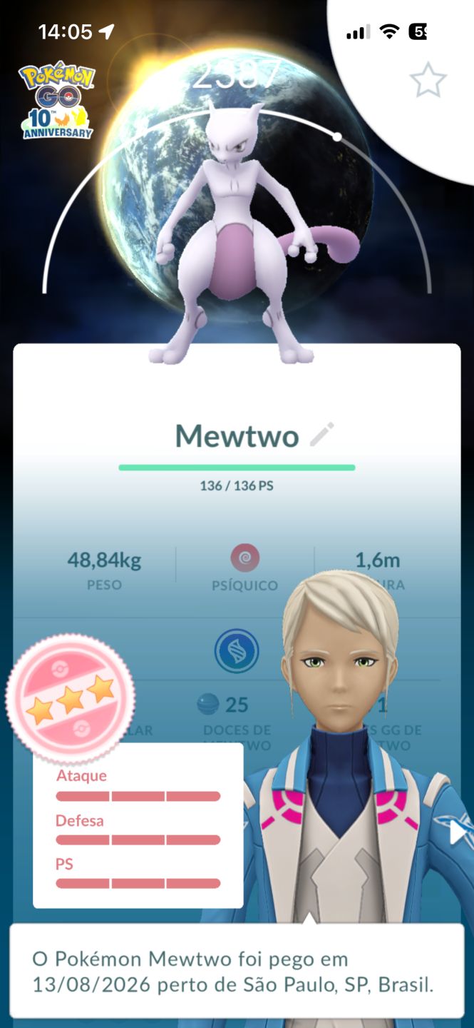 CONTA POKÉMON GO COM 4 MEWTOW DE ARMADURA+ZYGARDE NA SEGUNDA FORMA+74 LENDÁRIOS