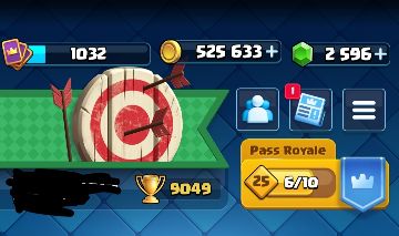 Conta de clash royale com 9 k de troféus e 5 evos e 1 heroi