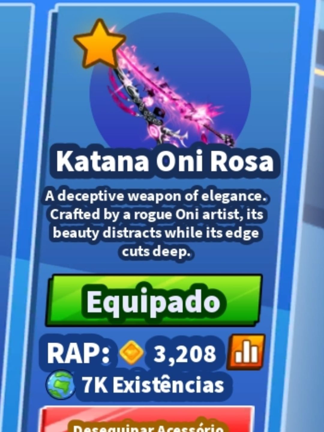 Blade ball Pink oni katana