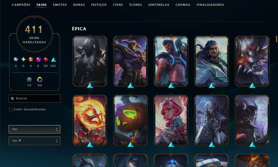 CONTA LOL | 411 SKINS | SEASON 2014
